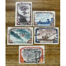 RUSIA 1951 Yv 1584/8 SERIE COMPLETA DE ESTAMPILLAS 30 EUROS
